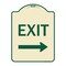 Signmission Designer Series-Exit With Right Arrow, Tan & Green Heavy-Gauge Aluminum, 24" H, 18" L, TG-1824-9842 A-DES-TG-1824-9842 - alternate 1